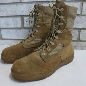 Belleville Suede Canvas Tan Tactical Boots Shoes 9.5 W